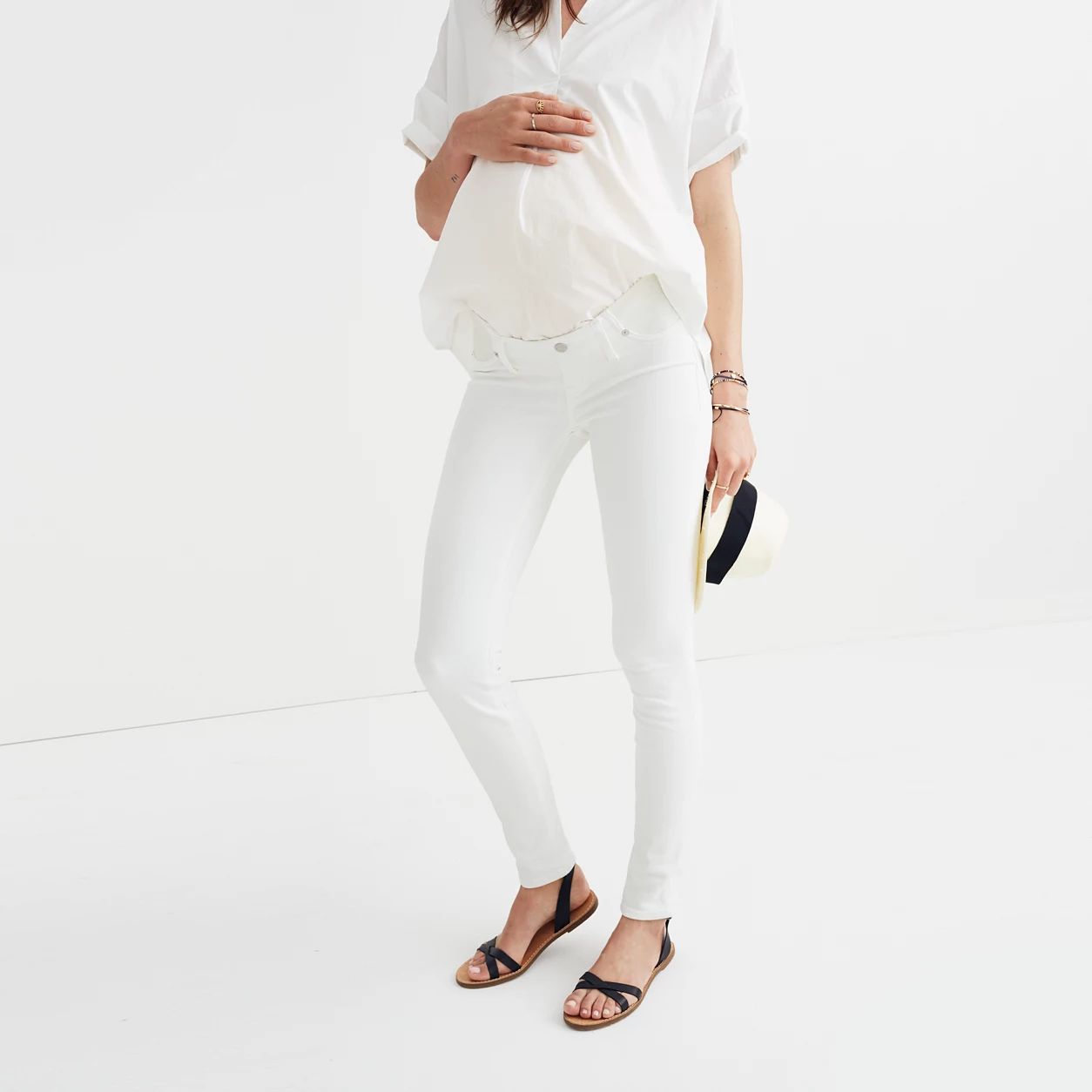 Maternity Skinny Jeans in Pure White | Madewell
