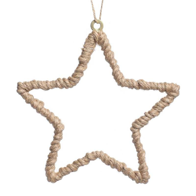 Natural Star Jute Ornament, Rattan | At Home