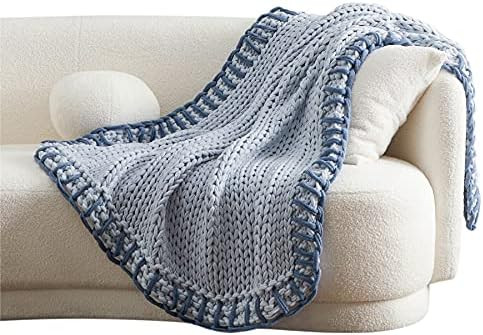Bedsure Chunky Knit Blanket - Knitted Throw Blankets Soft Big Yarn Thick Braided Knot Crochet Cable  | Amazon (US)