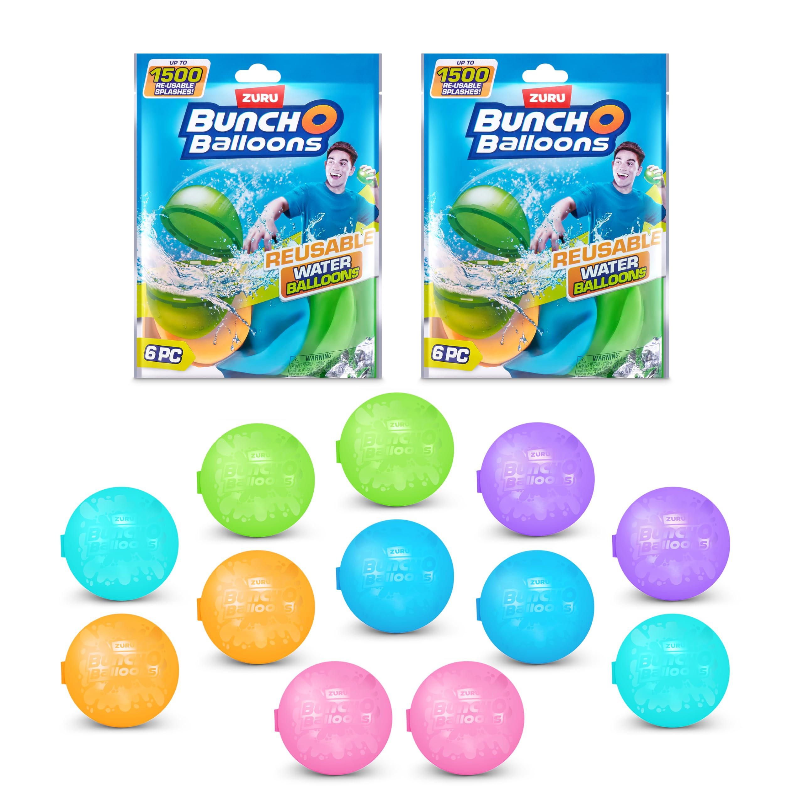 Bunch O Balloons Reusable Water Balloons 12 Pack by ZURU | Amazon (US)