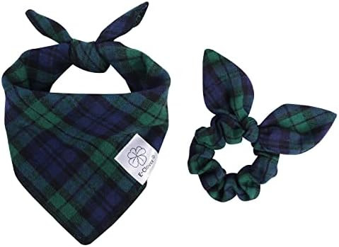 Dog Bandanas & Matching Scrunchie Set Flower Dog Scarf Bibs with Bow Scrunchie for Pet Owner & Sm... | Amazon (US)