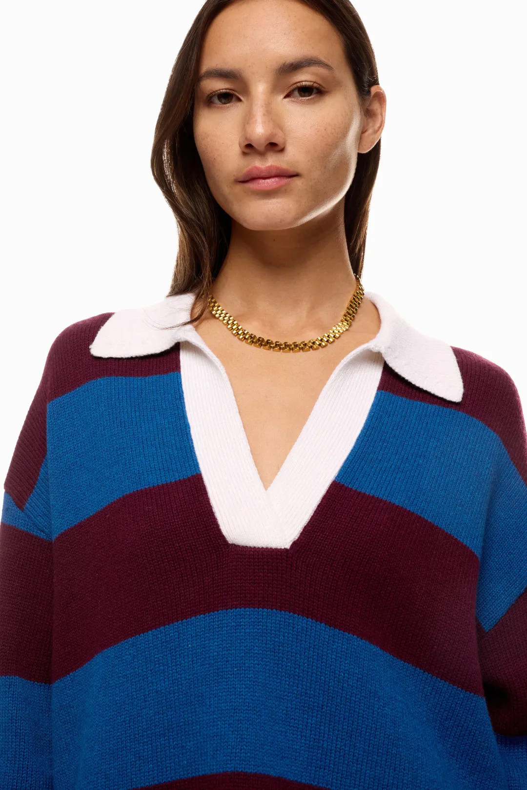 Rails Harris Striped Polo Sweater | Rent the Runway