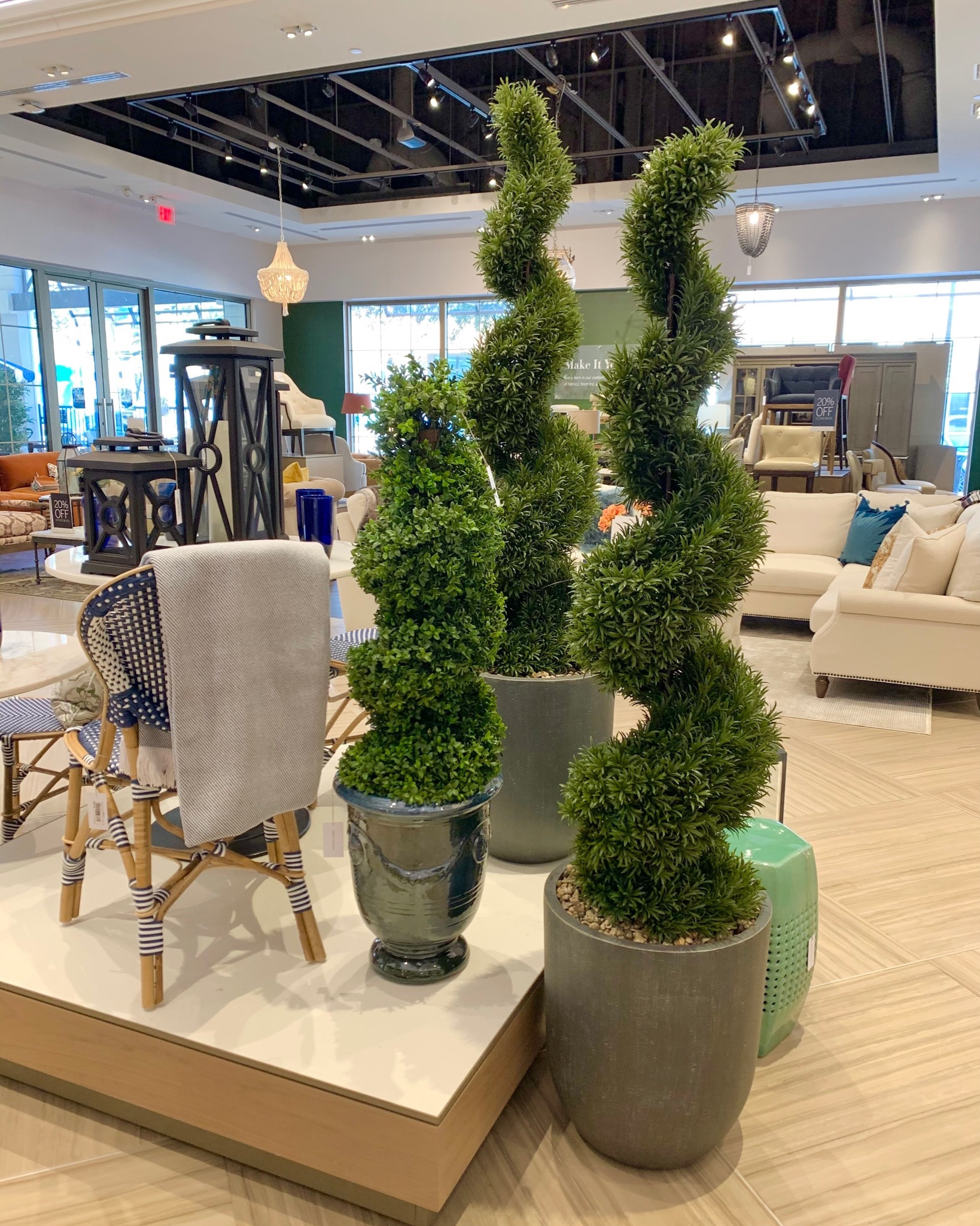 Beautiful boxwood topiaries and outdoor planters 

#LTKhome #LTKsalealert #LTKstyletip