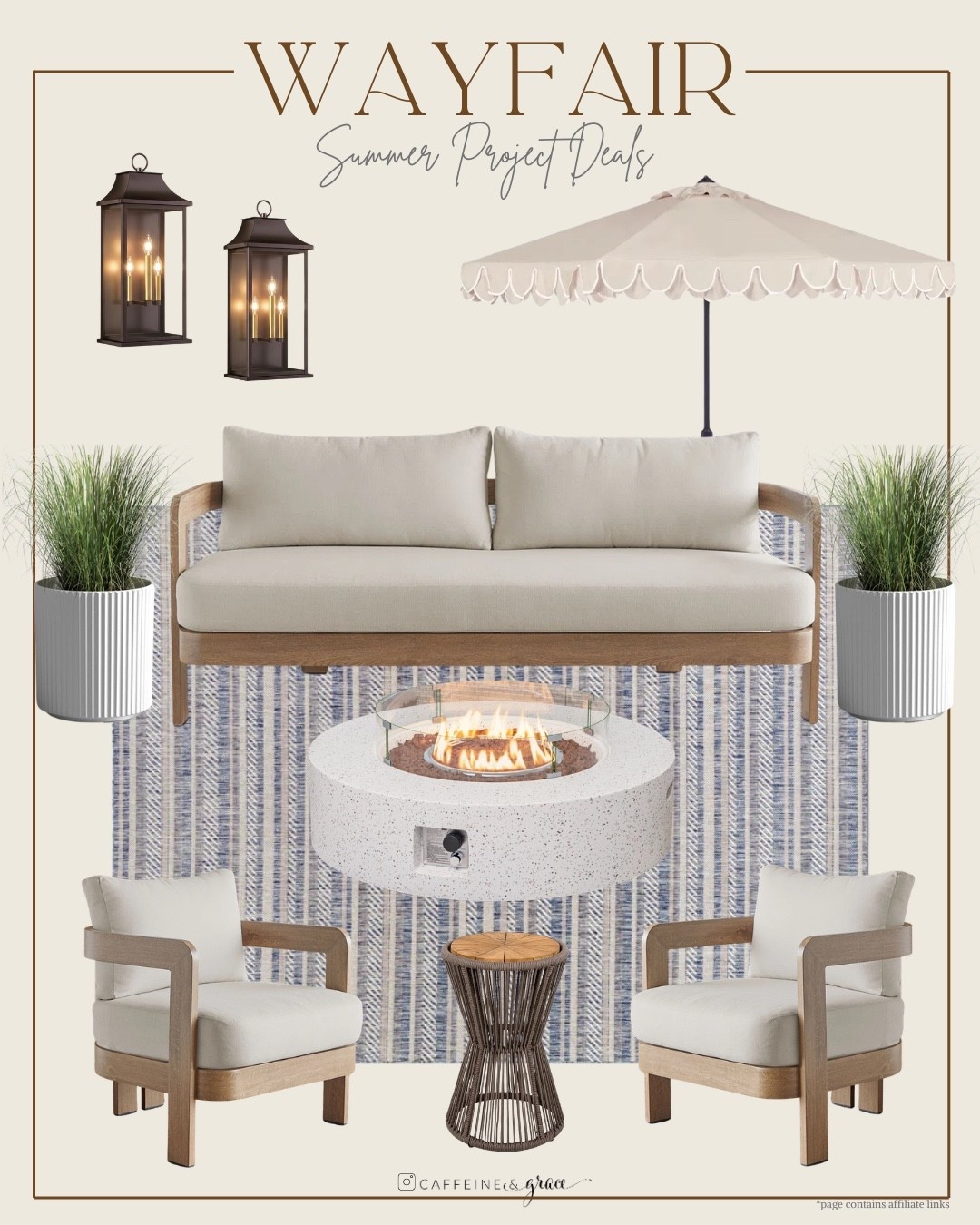 If your outdoor space is ready for a refresh, now is the perfect time to shop Wayfair's Summer Project Deals ☀️ From cozy outdoor furniture and stylish fire pits to outdoor rugs, lighting, side tables, and beautiful planters, these are some of my favorite finds for creating a warm and inviting backyard retreat. I love mixing natural textures, neutral tones, and timeless pieces that make outdoor living feel like an extension of your home. Whether you're updating a patio, deck, or poolside space, these sale finds make it easy to create a designer-inspired outdoor oasis for less.

#LTKHome