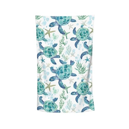 MIEPOS Sea Turtle Beach Towel,32x52in,Quick-Dry Sand-Free Ocean Bath Towels,Microfiber Lightweight for Travel Pool Yoga Beach Outdoor Activities Decor Accessories Gifts (Beach Sea 03) | Amazon (US)
