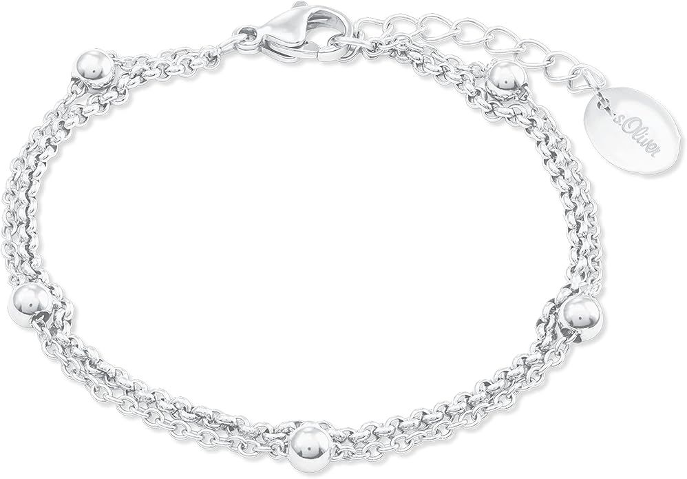 s.Oliver Bracelet Women Arm jewelry, 16+4 cm, Silver, Comes in jewelry gift box, 2022713 | Amazon (UK)