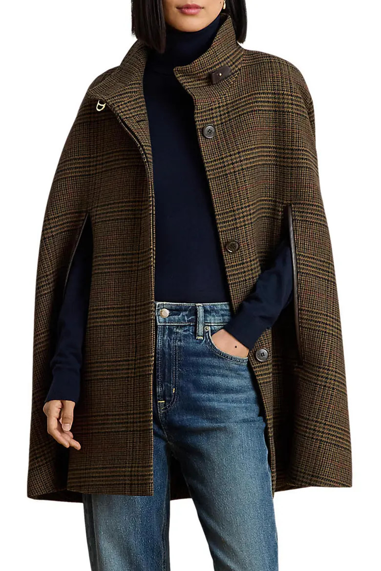 Houndstooth Wool Blend Cape (Women) | Nordstrom | Nordstrom