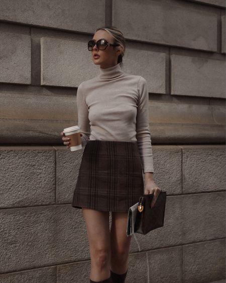 Turtleneck is currently 40% off and only $25!

Plaid skirt 
Mini skirt
Fall outfits
Beige turtleneck
Fall trends
Neutral style
Sophisticated style


#LTKunder100 #LTKSeasonal #LTKstyletip