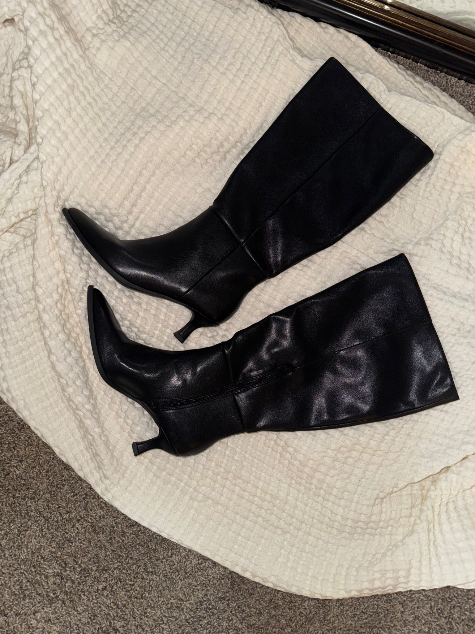 These boots are great for a wide calf! I was having a hard time finding boots that fit my wide legs and these did the trick and they are from Walmart!! 

#LTKFindsUnder50 #LTKShoeCrush #LTKHoliday