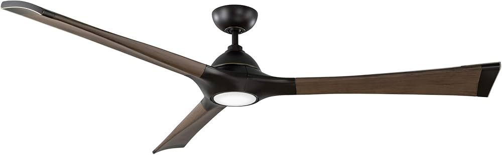 Woody 72 in. 3 Blade Oil Rubbed Bronze Dark Walnut Smart Ceiling Fan with 2700K Light Kit and Rem... | Amazon (US)
