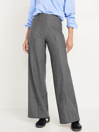High-Waisted Pull-On Pixie Wide-Leg Pants | Old Navy (US)