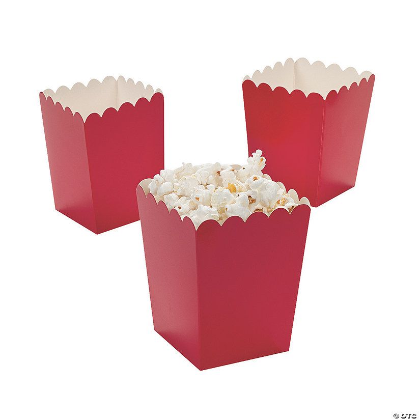 Mini Popcorn Boxes - 24 Pc. | Oriental Trading Company