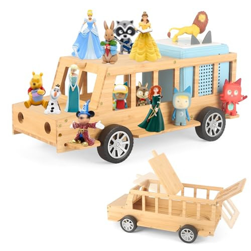RZYLKA for Tonies Box Shelf Storage Car with 35Pcs Adhesive Metal Plate, Magnetic Floating Shelves for Toniebox Generation 1 & 2 Player Tonies Figures Characters, Display Collection 20~30 Characters | Amazon (US)