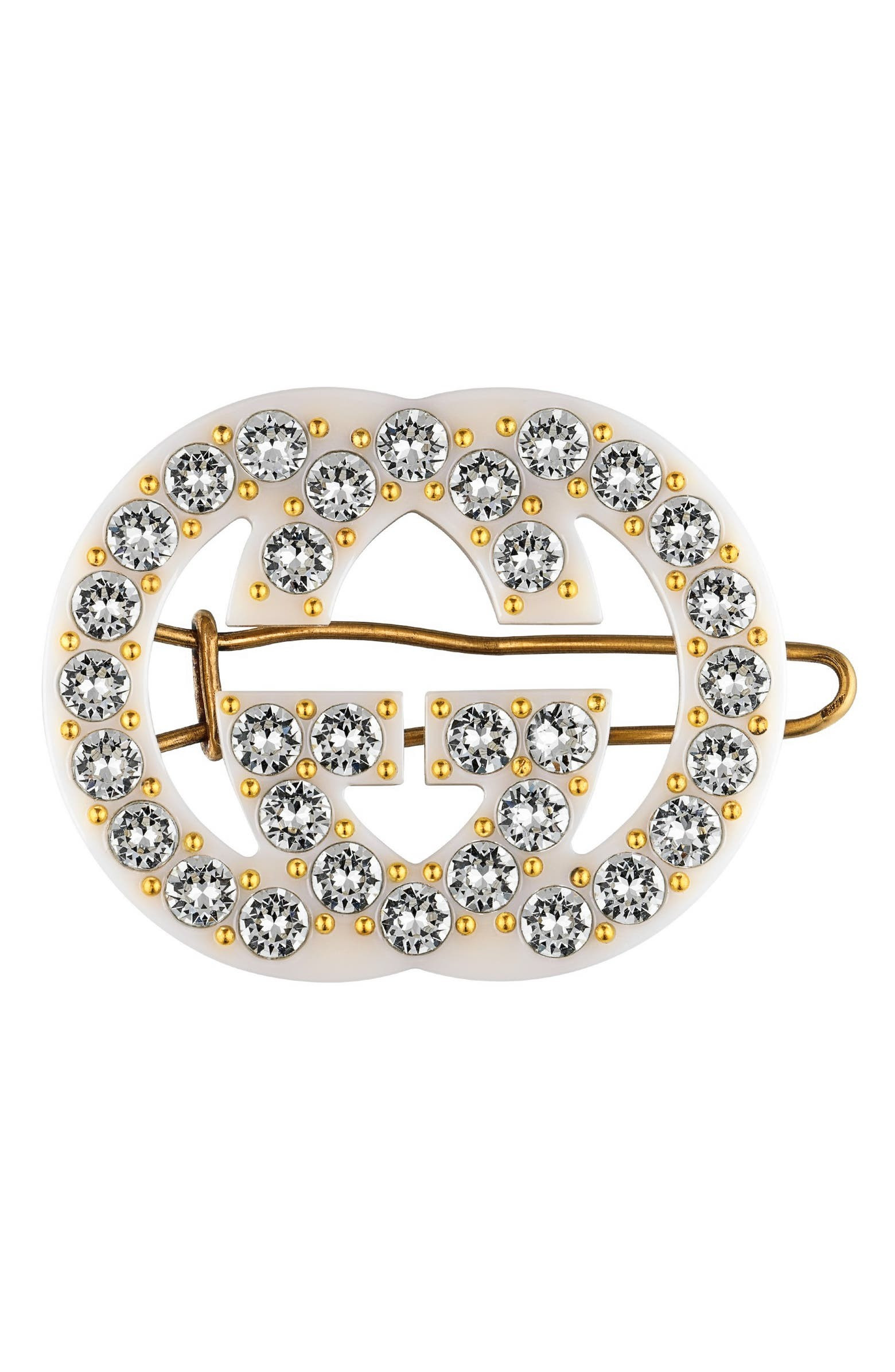 Crystal Embellished GG Hair Clip | Nordstrom