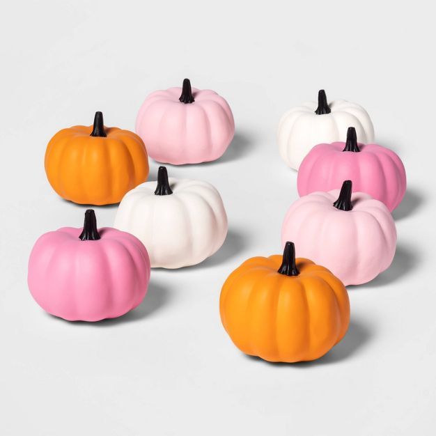 8pk You Put a Spell on Me Solid Pumpkins Halloween Decorative Sculpture Set - Hyde &#38; EEK! Bou... | Target