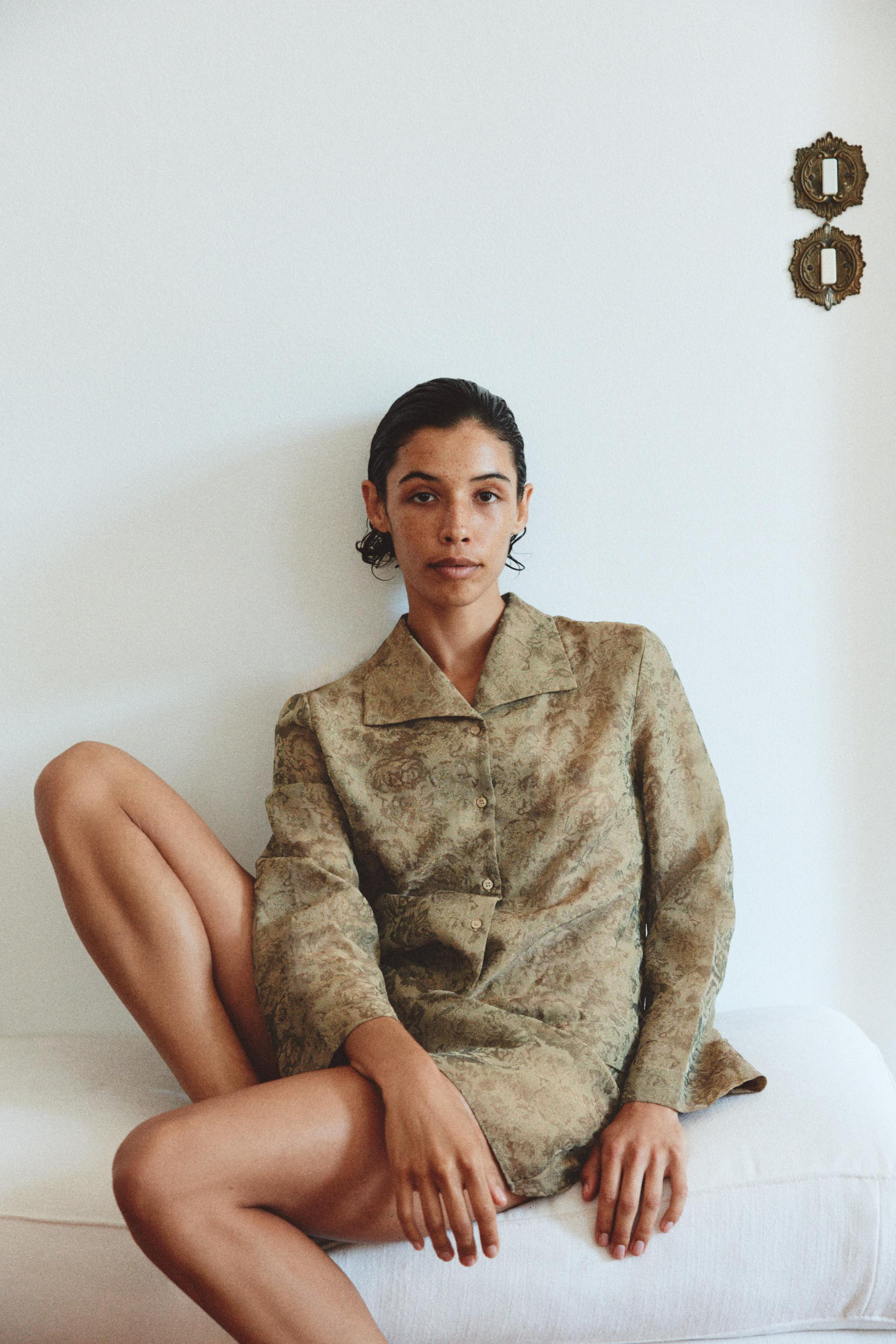 CUPRO BLEND JACQUARD SHIRT | Zara UK