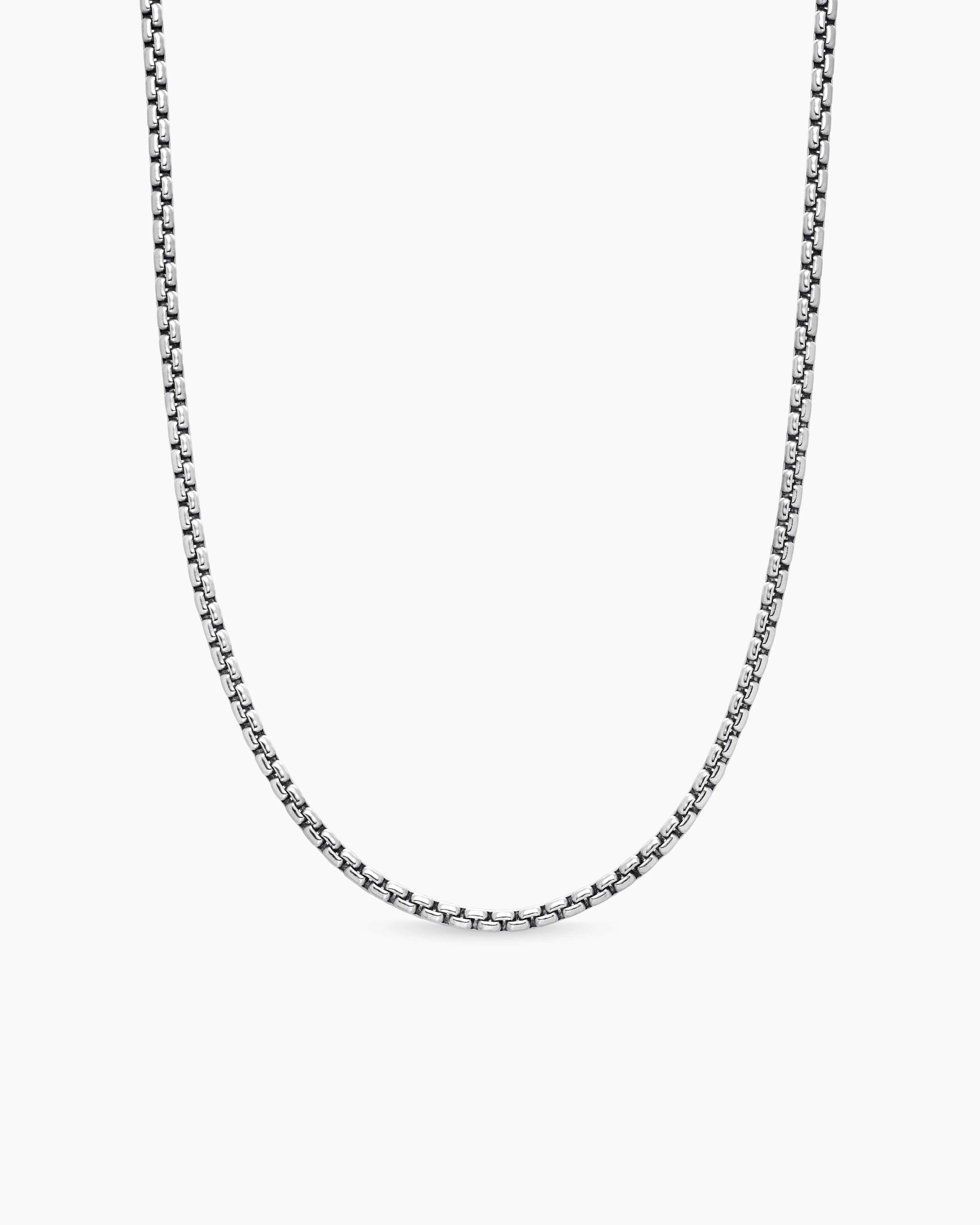 David Yurman | Box Chain Necklace in 18K White Gold, 2.7mm | David Yurman