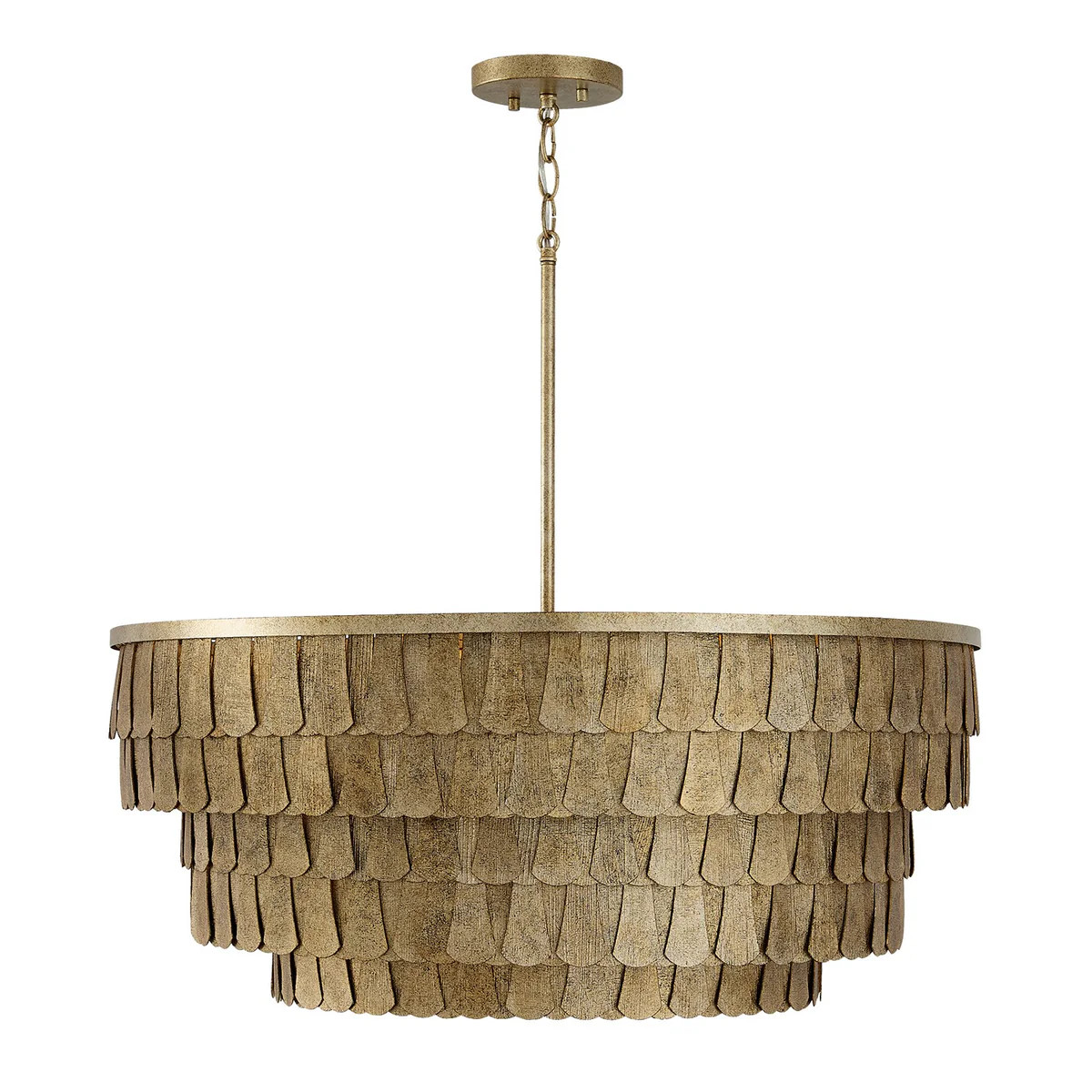 Arden Six Light Chandelier Ancestral Gold | Lighting Design
