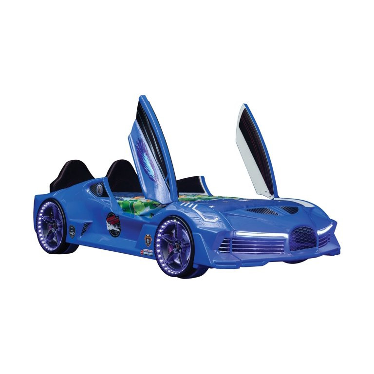 Aero Extreme Twin Race Car Bed with Led Lights & Sound Fx, Free Mattress Included, Children's Rac... | Walmart (US)