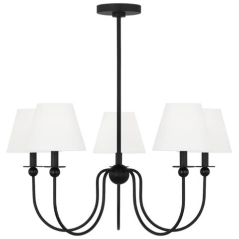 Visual Comfort Studio  Elsay Medium Chandelier  B Torpedo  29.75"   Black | Lamps Plus