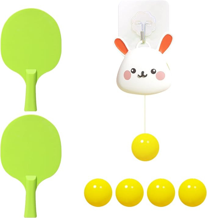 GIKOP Hanging Table Tennis Trainer Portable Set, Door Pong Game for Kids with Racket and Balls, A... | Amazon (US)