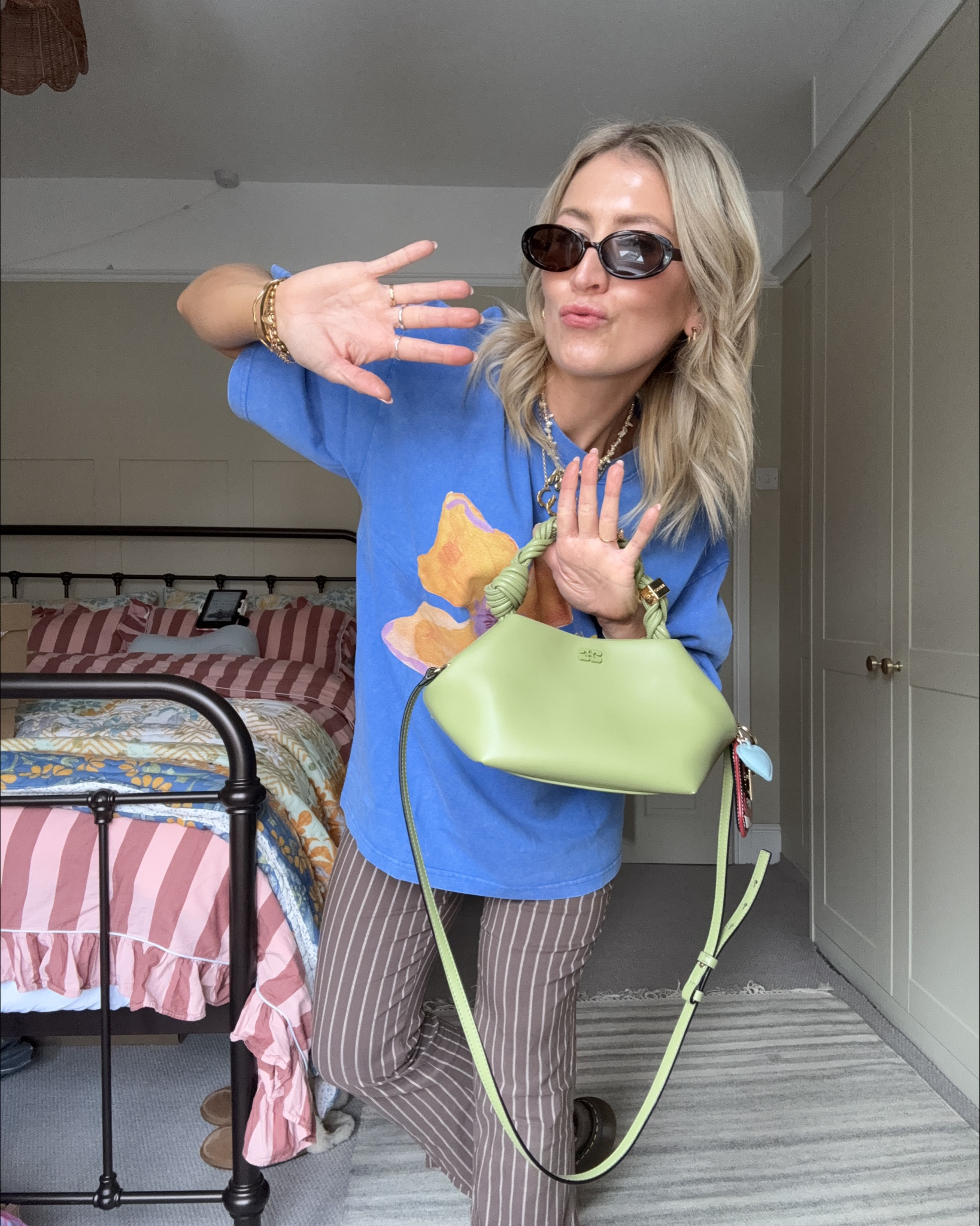 Dressing gown - Hommey, size S/M
Trousers - ASOS, size S
Tshirt - Maku The Label, size M (not on LTK)
Sunnies - ASOS
Bag - Ganni (bou small)
Sandals - Dr Martens, TTS

#LTKstyletip #LTKsummer #LTKuk