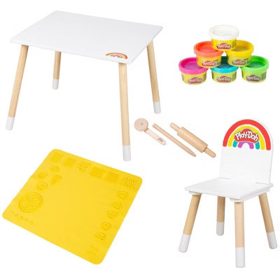 Play-Doh Creative Seating Set: Table, Chair, 6 Colors, 3D Mat, Tools, Kids 3+ | Target