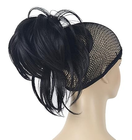 Lydell Adjustable Messy Style Ponytail Hair Extension Synthetic Hairpiece with Jaw Claw (Natural ... | Amazon (US)