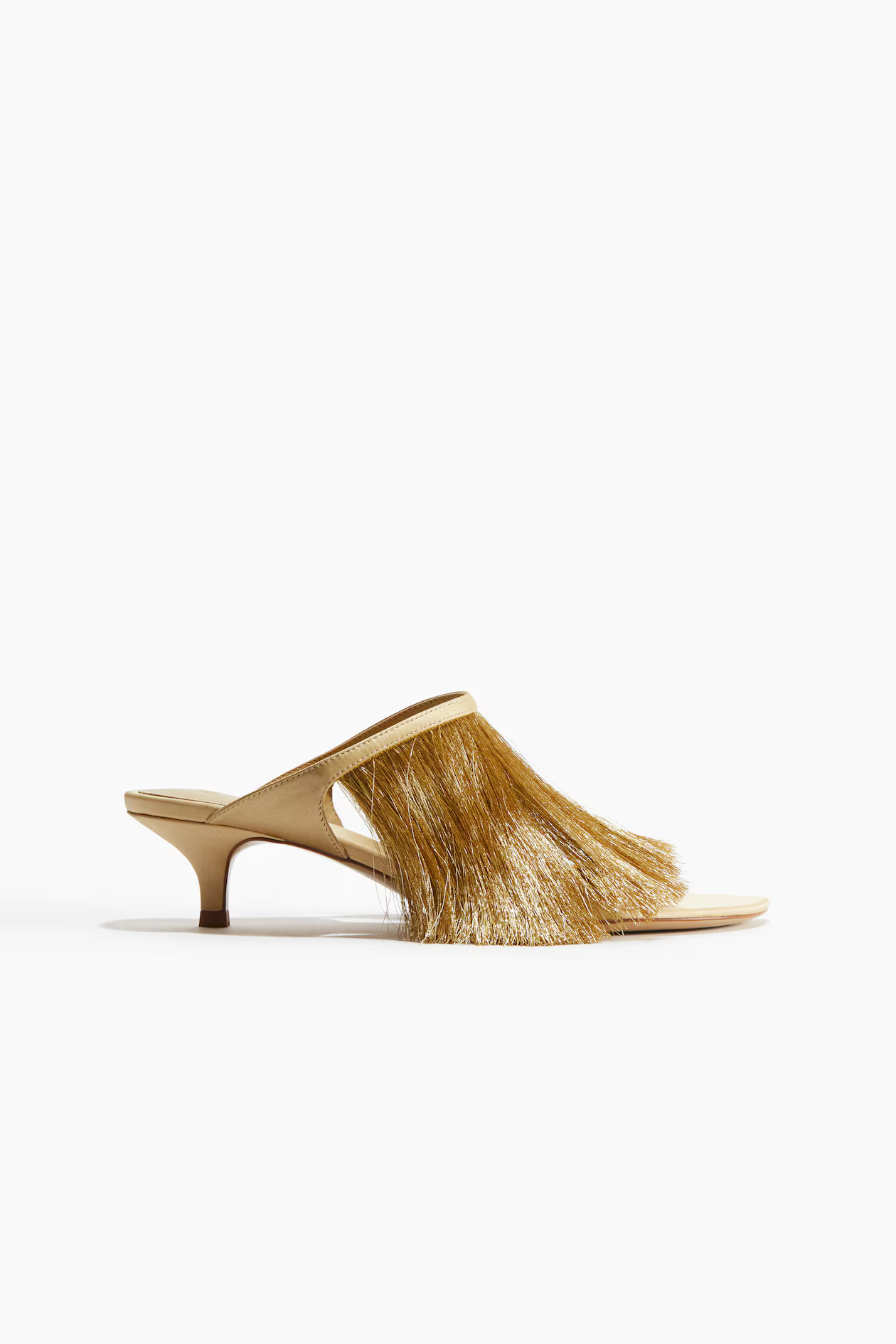 Fringe-trimmed heeled sandals | H&M (UK, MY, IN, SG, PH, TW, HK)