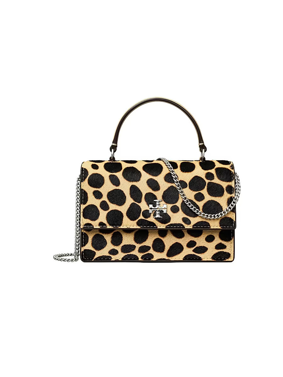 Women's Mini Kira Leopard-Printed Calf Hair Top Handle Bag - Trench And Black | Saks Fifth Avenue