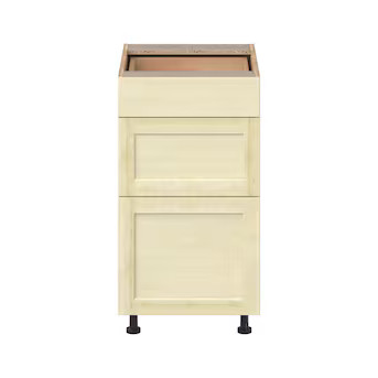 Project Source Omaha Unfinished 18-in W x 34.5-in H x 24.5-in D Unfinished Poplar Drawer Base Rea... | Lowe's