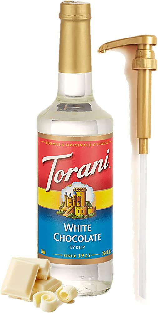 Torani White Chocolate Syrup for Coffee 25.4 Ounces Syrups for Coffee Drinks with Fresh Finest Bo... | Amazon (US)