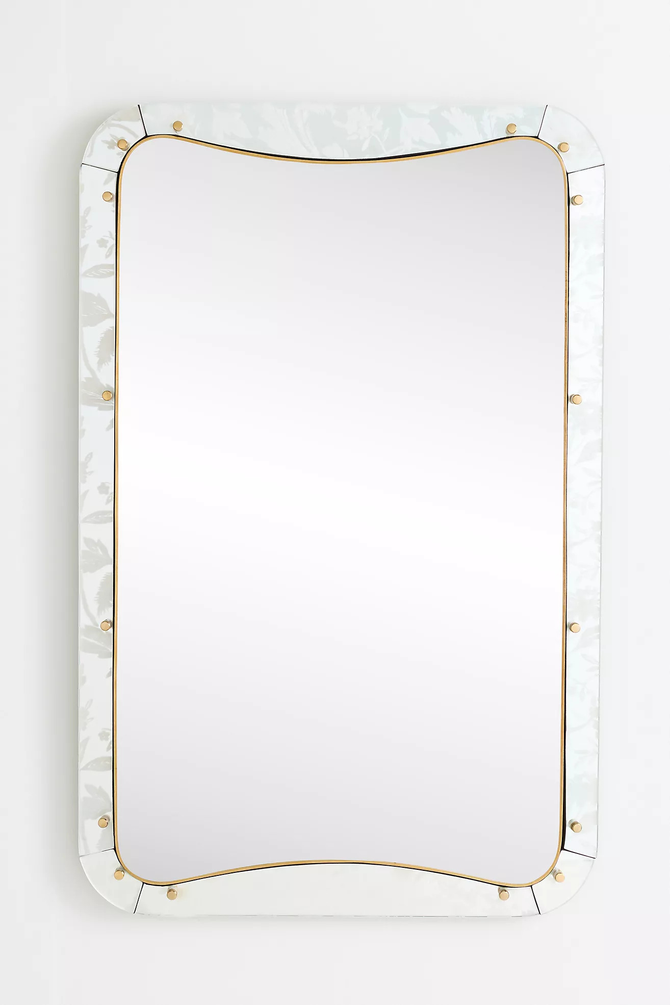 Cyndi Etched Glass Portrait Wall Mirror | Anthropologie (US)