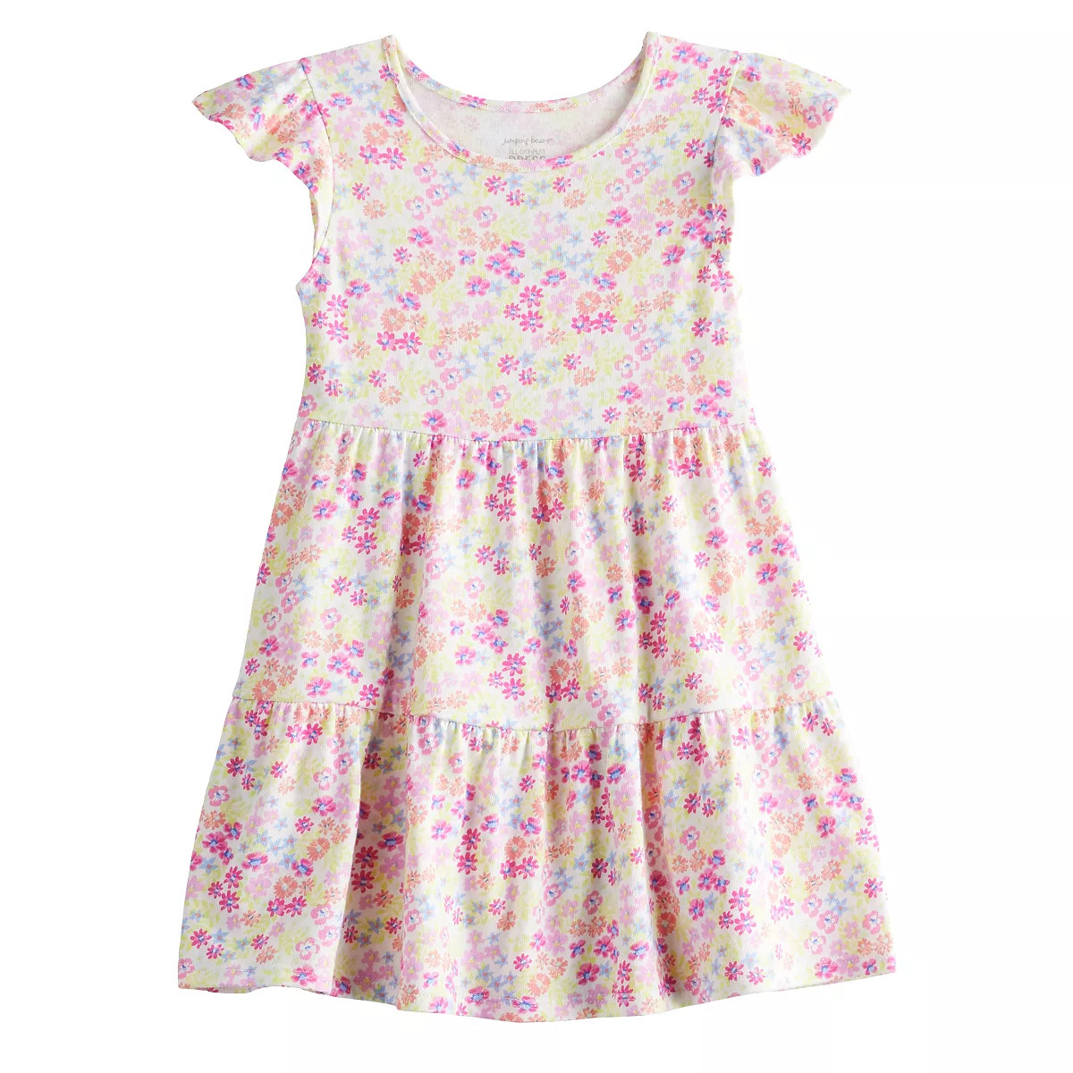 Girls 4-12 Jumping Beans® Flutter Short Sleeve Tiered Dress | Kohl's