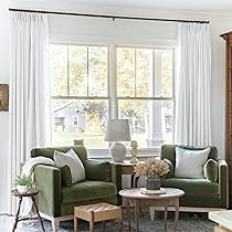 TWOPAGES 52 W x 96 L inch Pinch Pleat Unlined Darkening Drape Faux Linen Curtain Drapery Panel fo... | Amazon (US)