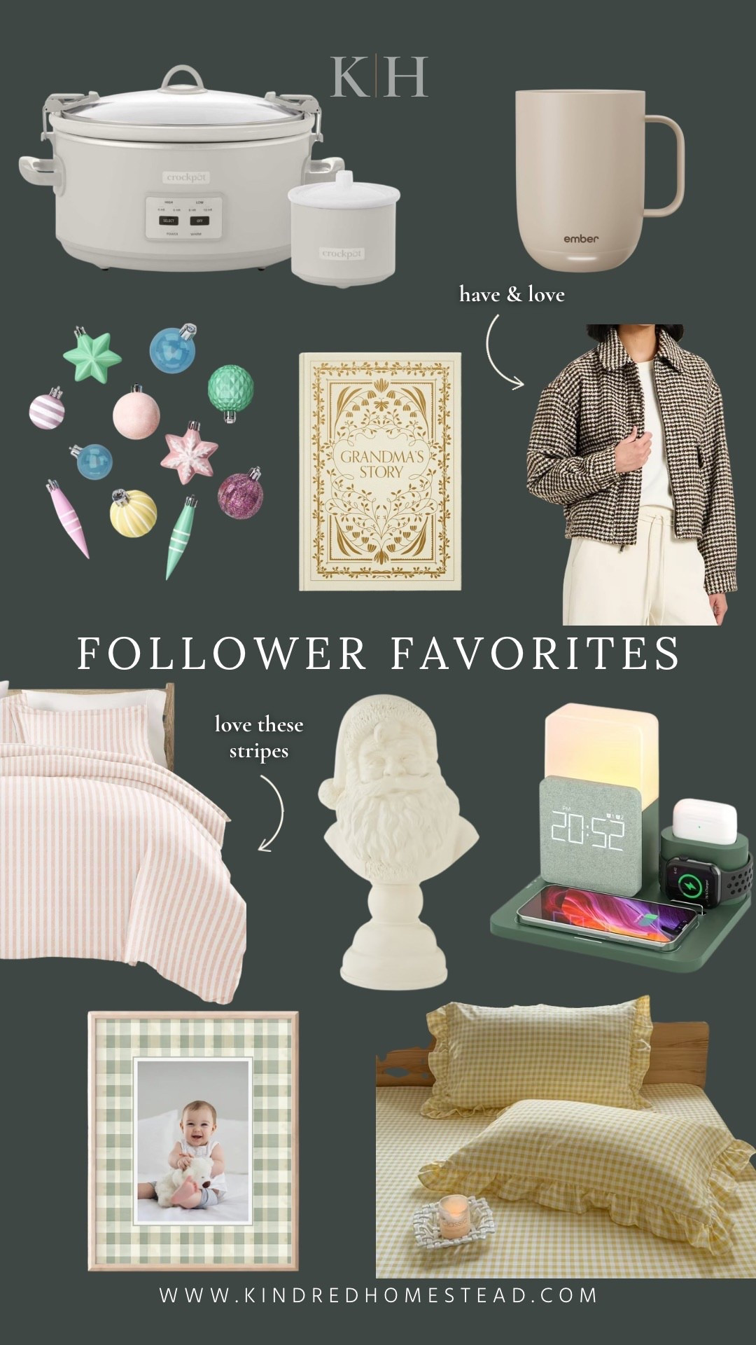 Your favorite Kindred Homestead holiday finds all in one place—cozy décor, winter style staples, and those little details that make home feel magical this season. Rounded up the most-loved picks you’ve been tapping on all month. ✨
#kindredhomestead #ltkholiday #ltkwinterstyle #ltkinfluencer #holidayhome

#LTKHoliday #LTKHome