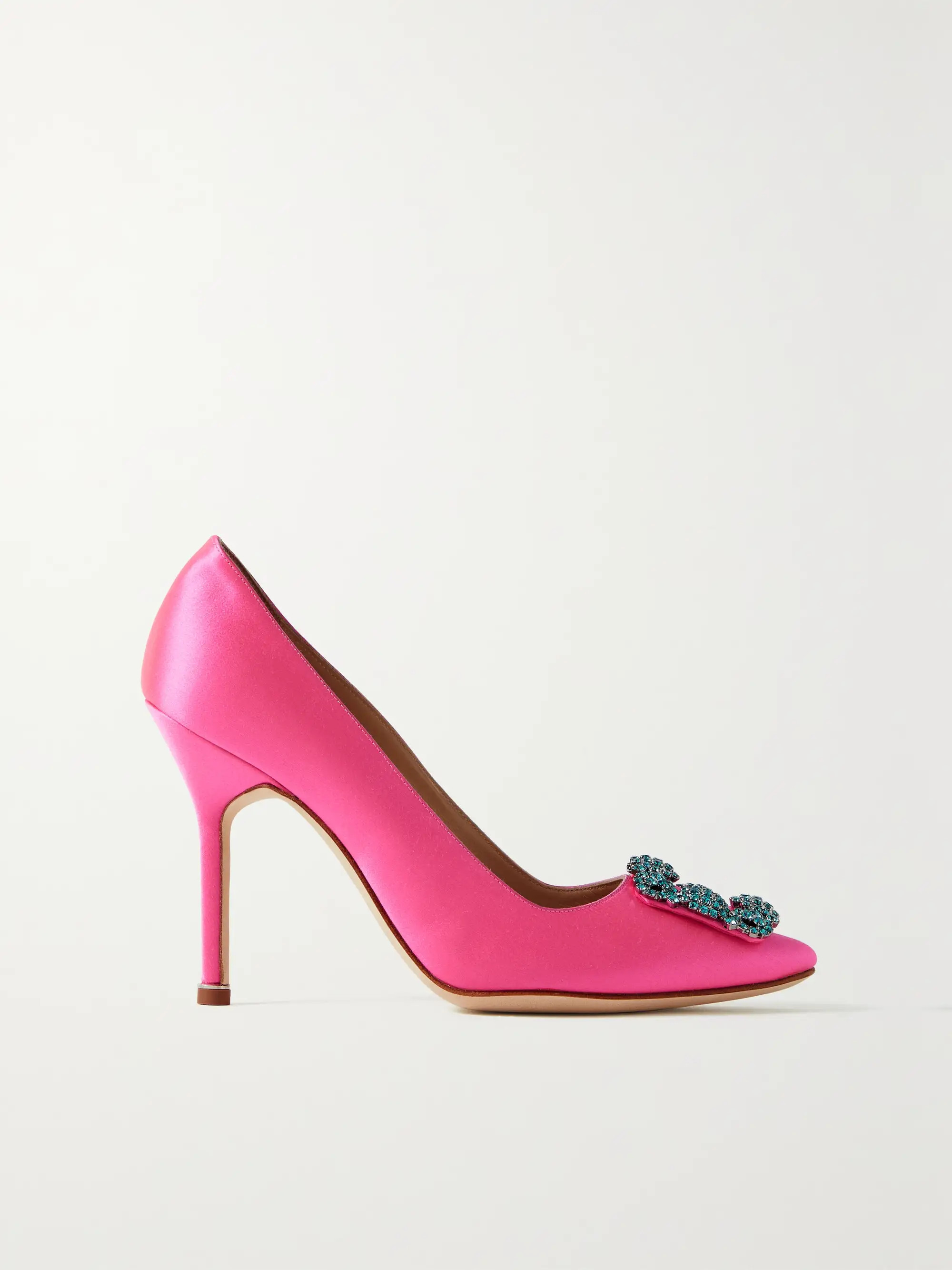 Hangisi 105 embellished satin pumps | NET-A-PORTER (US)