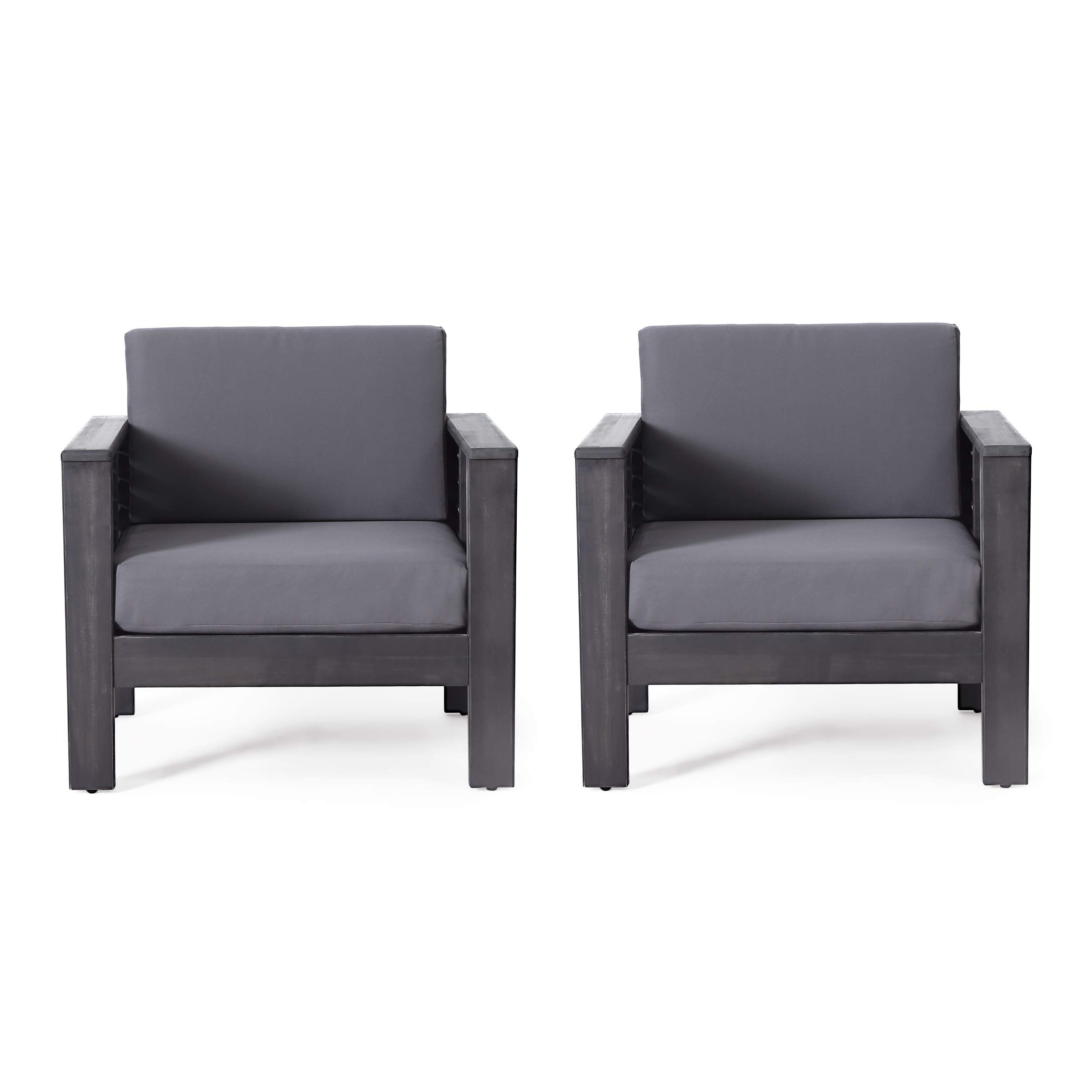 Christopher Knight Home Louver Club Chairs, Dark Gray | Amazon (US)