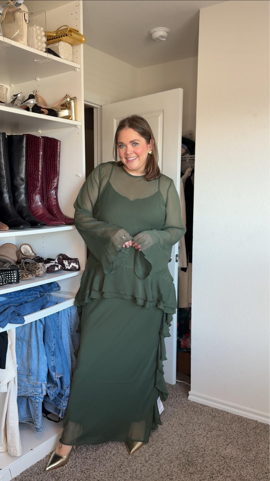 Winter wedding guest dress. Wearing 18 but could size down 

#LTKPlusSize