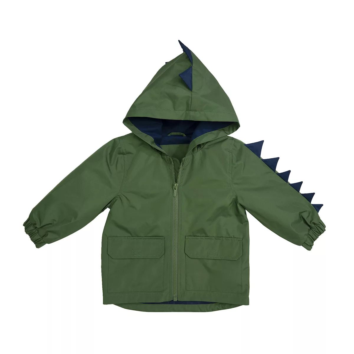 Toddler Boy Carter's Dinosaurs 3-D Hooded Lightweight Rain Jacket | Kohl's