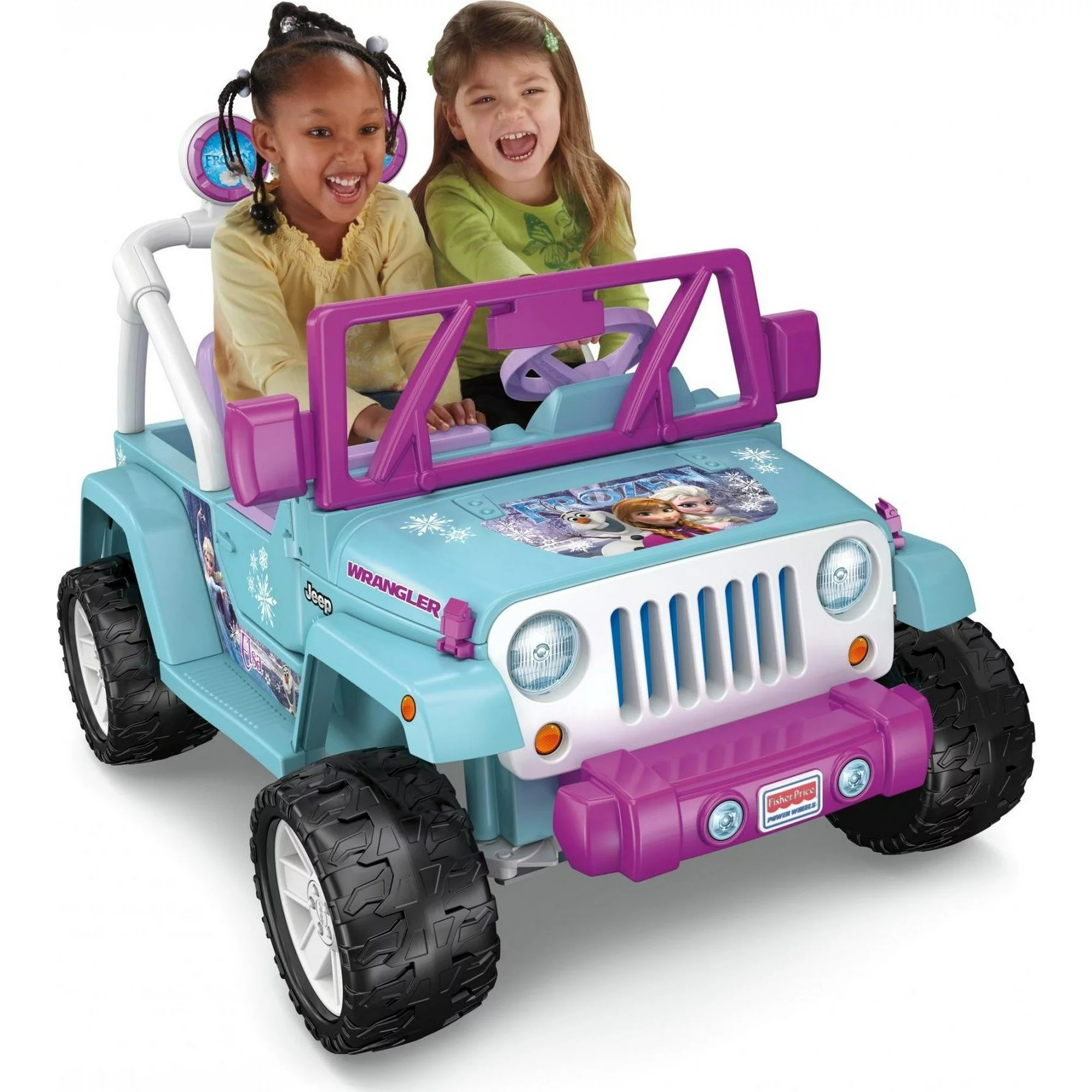 12V Power Wheels Disney Frozen Jeep Wrangler Battery-Powered Ride-On Toy Vehicle with Music & Sou... | Walmart (US)