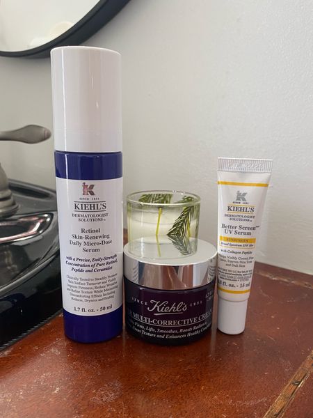 Kiehl's Dermatologist Solutions, skin-renewing serum, multi-corrective cream, UV serum

#LTKBeauty