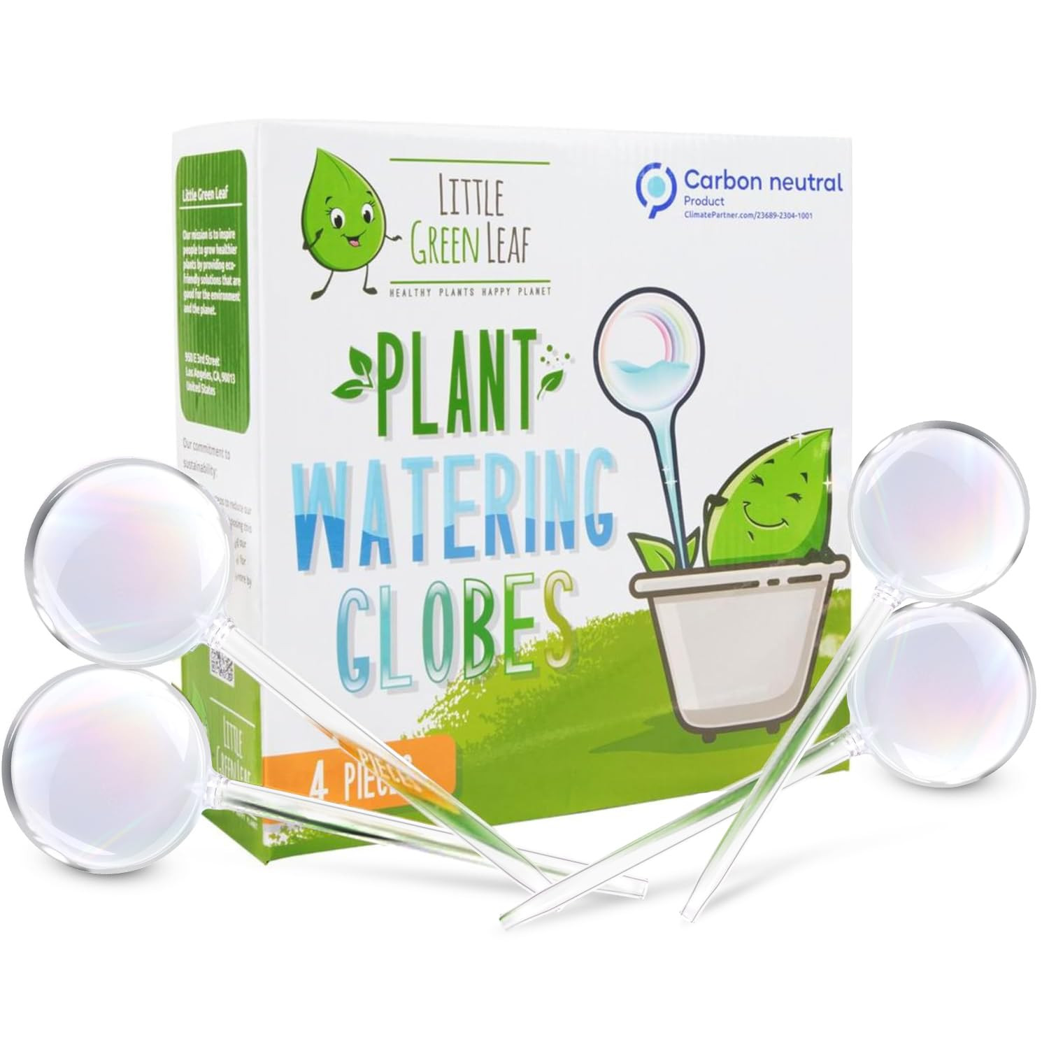Little Green Leaf Automatic Plant Watering Globes Self Watering Planter Inserts (Set of 4) | Hand... | Amazon (US)