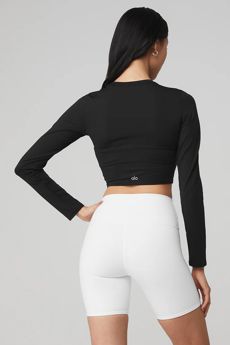 Alosoft Crop Finesse Long Sleeve | Alo Yoga (US)