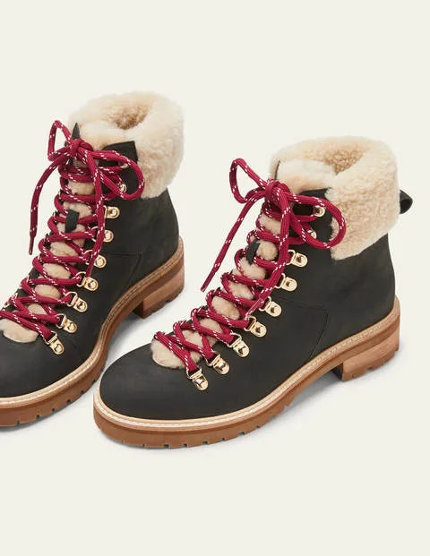 Lace-up Hiking Boots Black Women Boden | Boden (US)