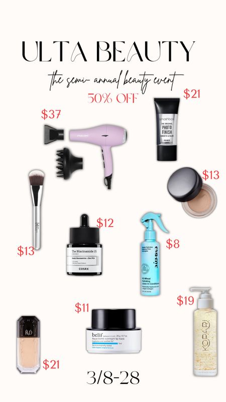 TODAY ONLY!! Semi annual beauty event at ulta- these products are 50% off 😍

#LTKsalealert #LTKbeauty #LTKfindsunder100