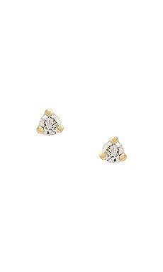 Mini 3 Prong Diamond Stud Earrings
                    
                    Zoe Lev | Revolve Clothing (Global)