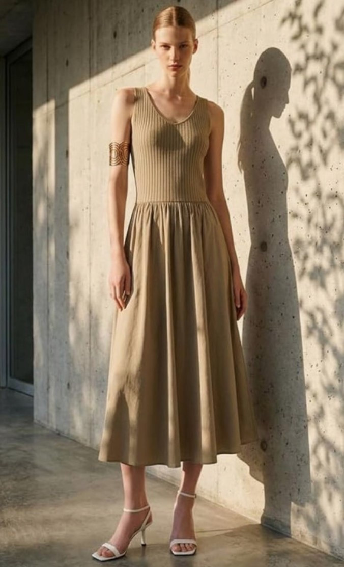 The knit maxi dress that looks polished, feminine, and effortless all summer. ☀️ Sleeveless U-neck, waist-cinched fit, and soft flared shape make it perfect for summer workwear, wedding guest plans, vacation dinners, brunch, or any day you want to look instantly put together. 

Add to cart before your size is gone. ✨

#LTKSeasonal #LTKWedding #LTKWorkwear