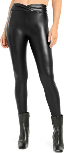 Splendid Crisscross Waist Faux Leather Leggings | Nordstrom | Nordstrom