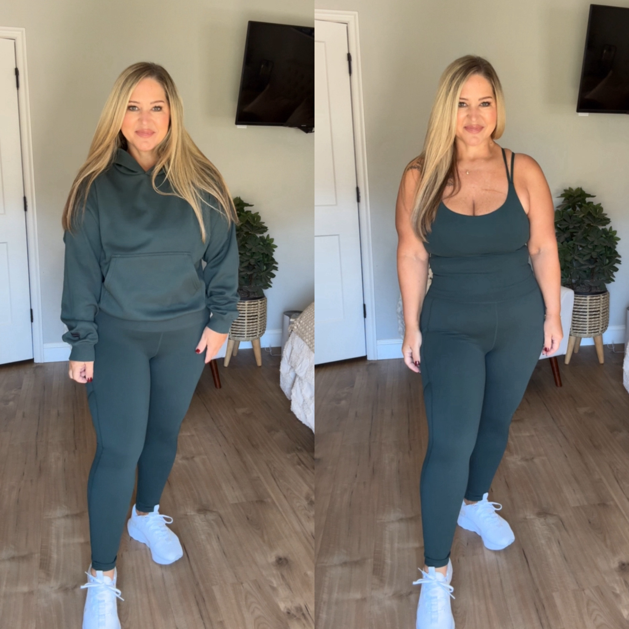 Bottoms size xl short 
Tops, bras and coats size large 

#LTKMidsize #LTKOver40 #LTKActive